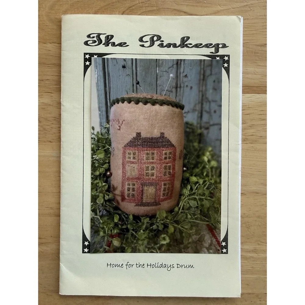 The Pinkeep Home For The Holidays Drum Cross Stitch Pattern ONLY Linda Thraen